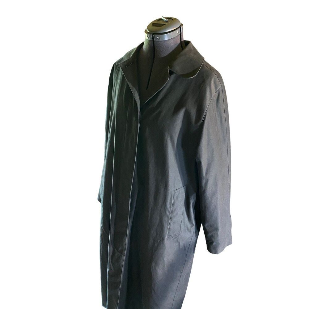 London Fog Womens Trench Rain Dress Coat Soft Black Size 8 Zip Out Lining